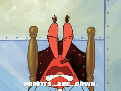 profits are down GIF