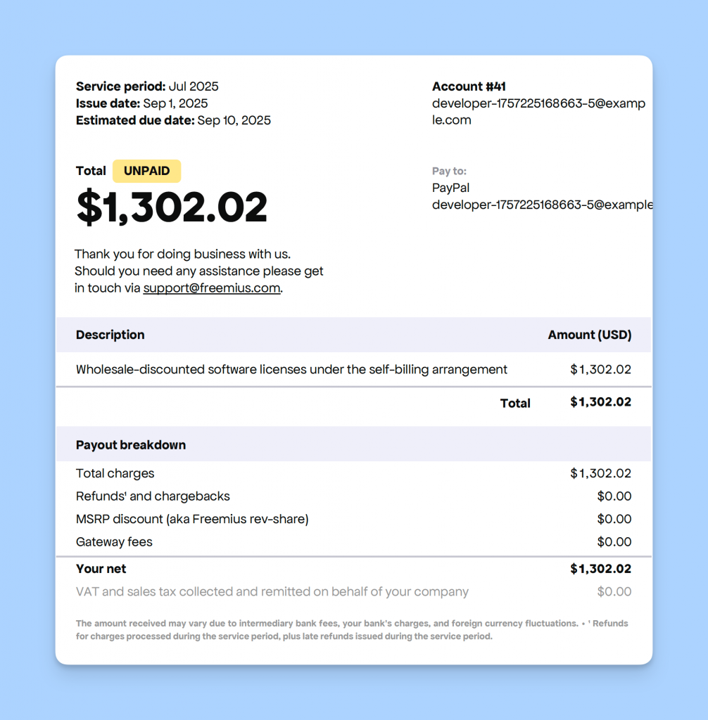 Pro-forma invoice formatting fixes