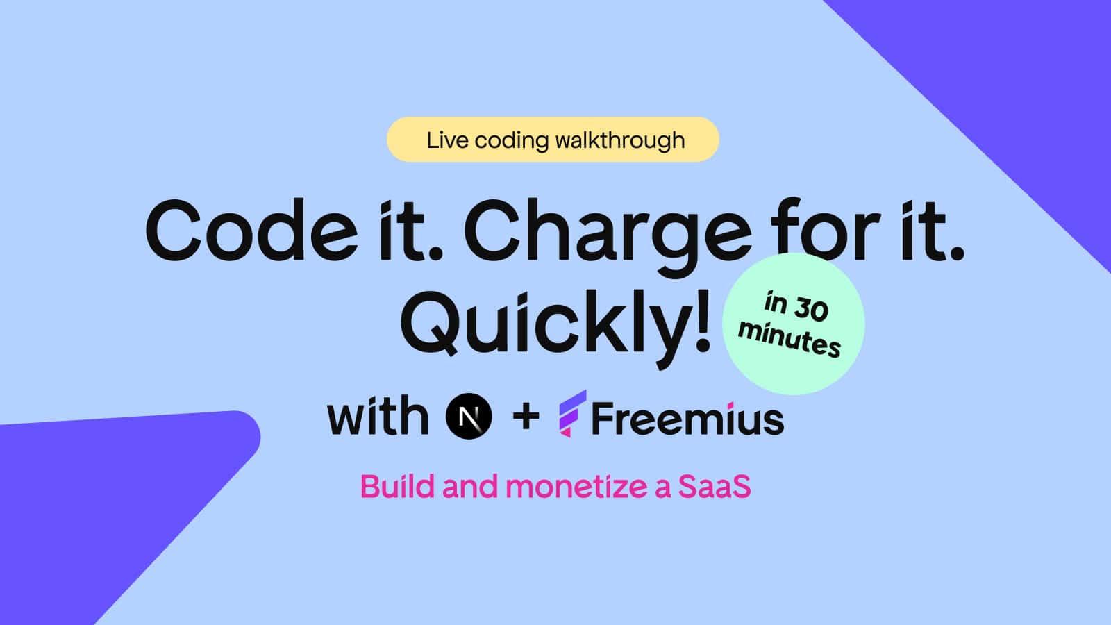 How to Monetize a SaaS in 30 Minutes with Freemius + Next.js