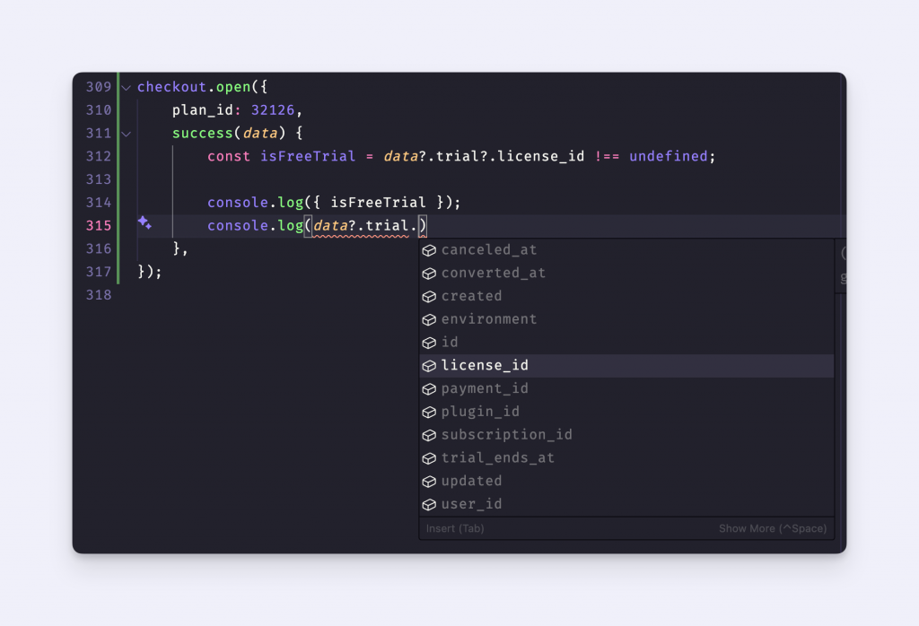 Checkout JS with success callback