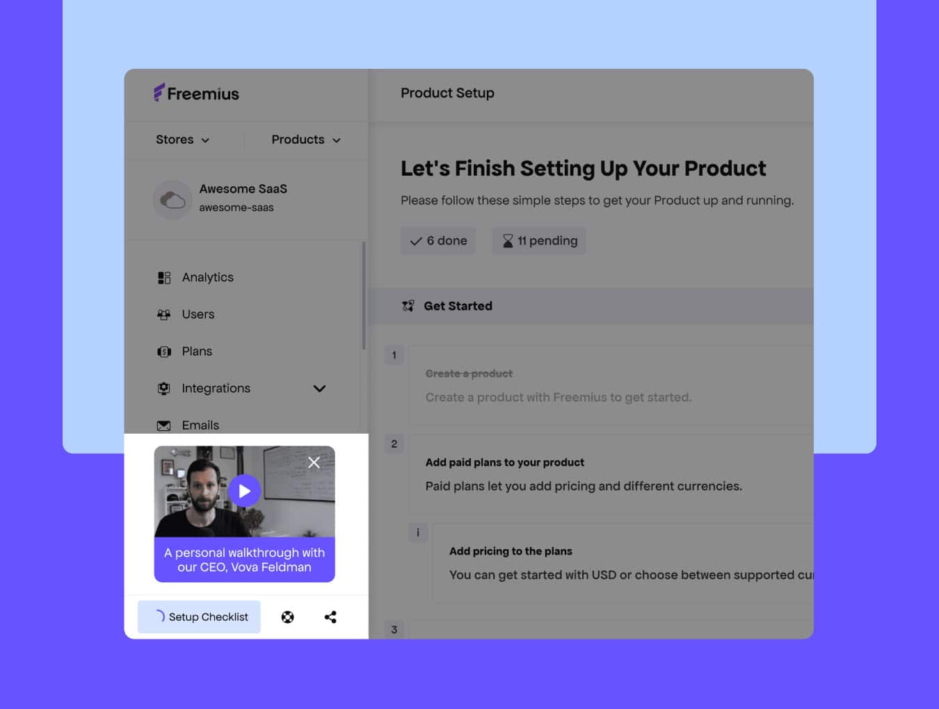 New onboarding video in Developer dashboard