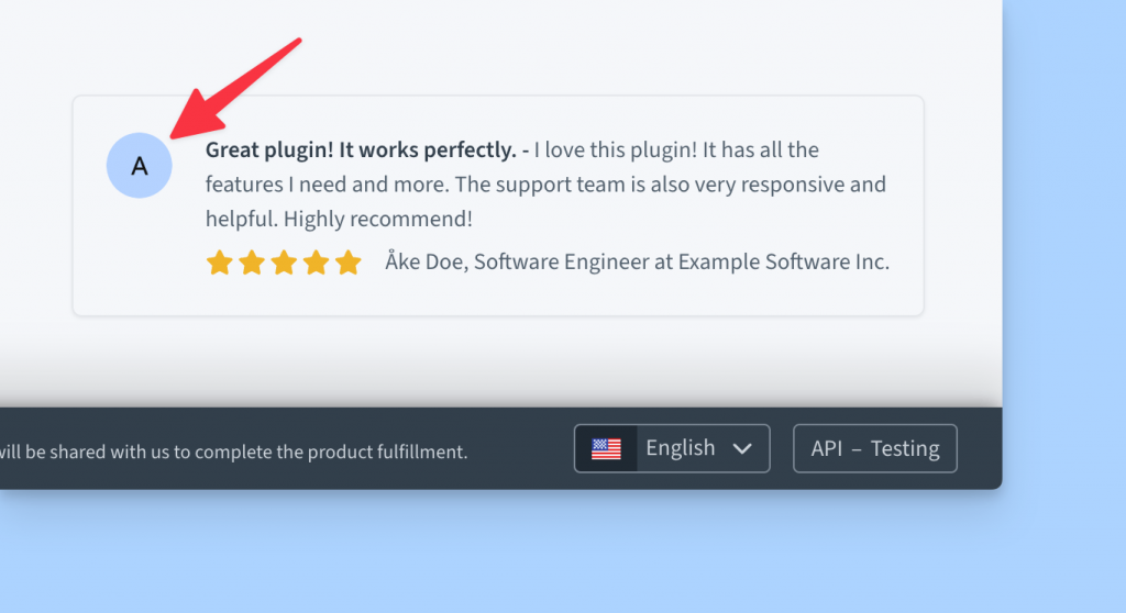 Freemius Checkout Review UI avatar fix