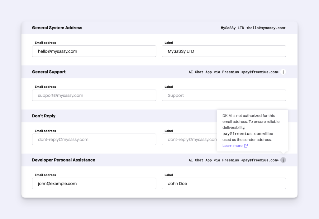 Freemius Email Customization UI