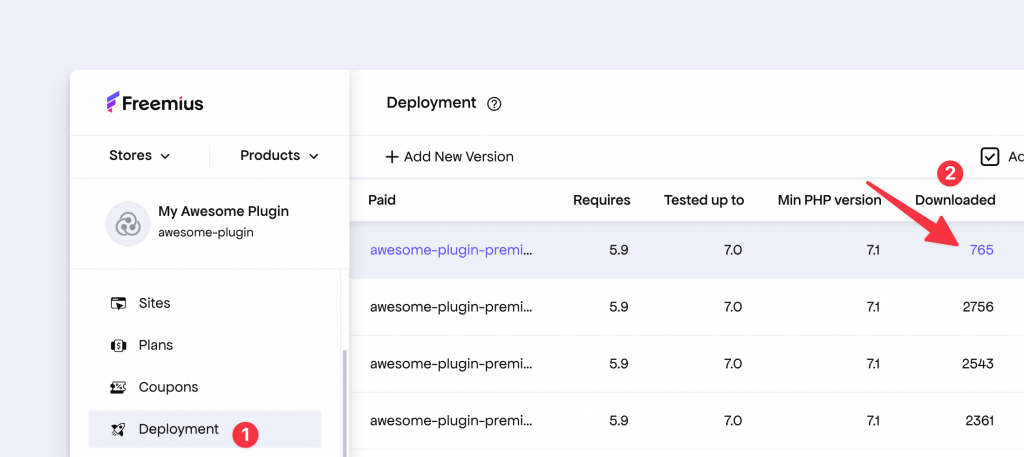 Downloaded Link from the Deployment Page