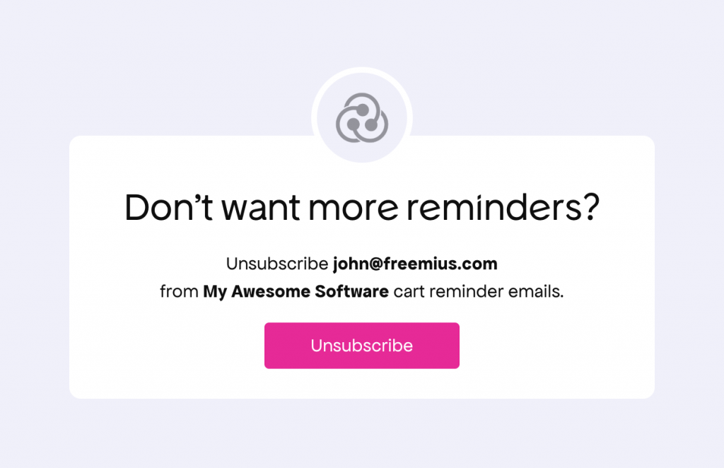 Cart recovery form redesign
