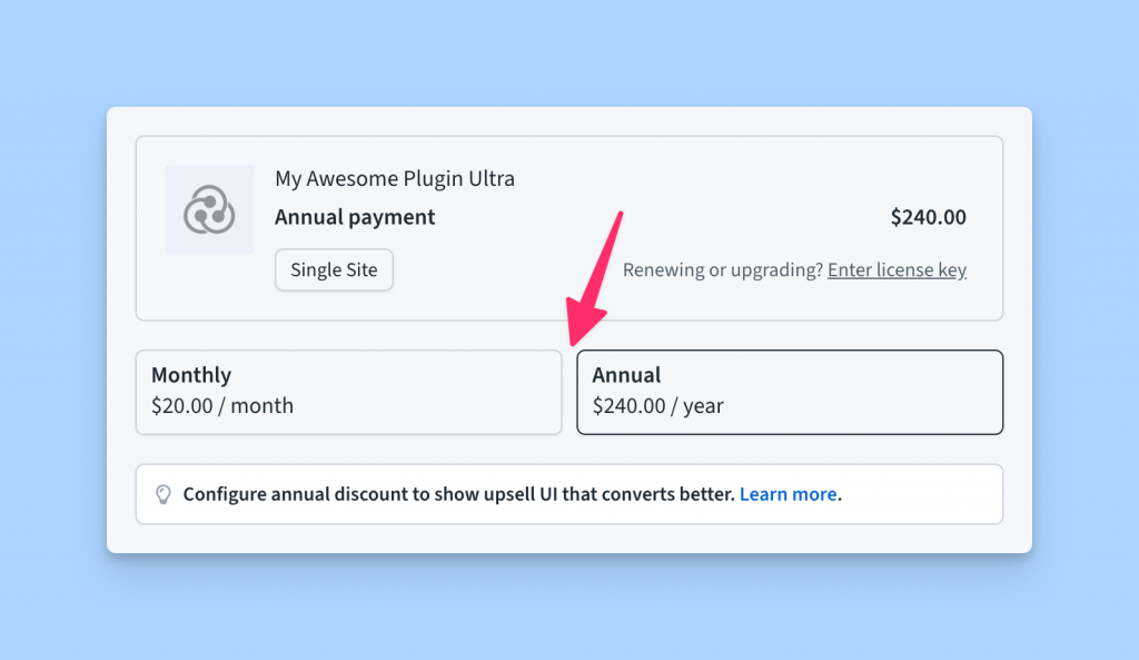 Checkout Billing Cycle Selector UI
