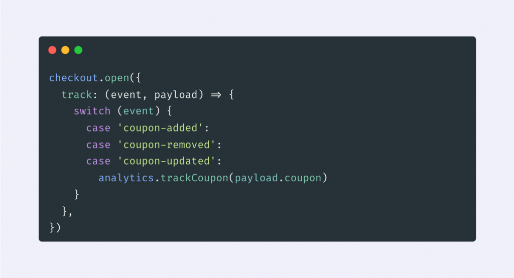 Sample tracking of coupon events