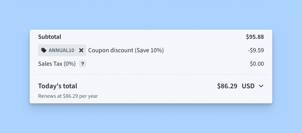 Freemius Checkout coupon code