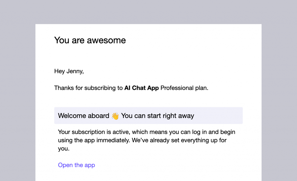 Email Preview with Custom Section