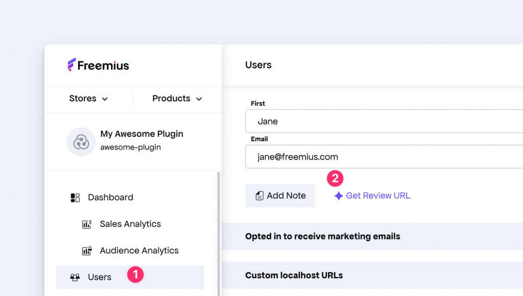 Generate Review URL from the Developer Dashboard