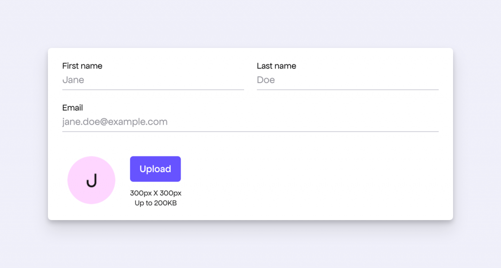 Customer Portal Profile UI