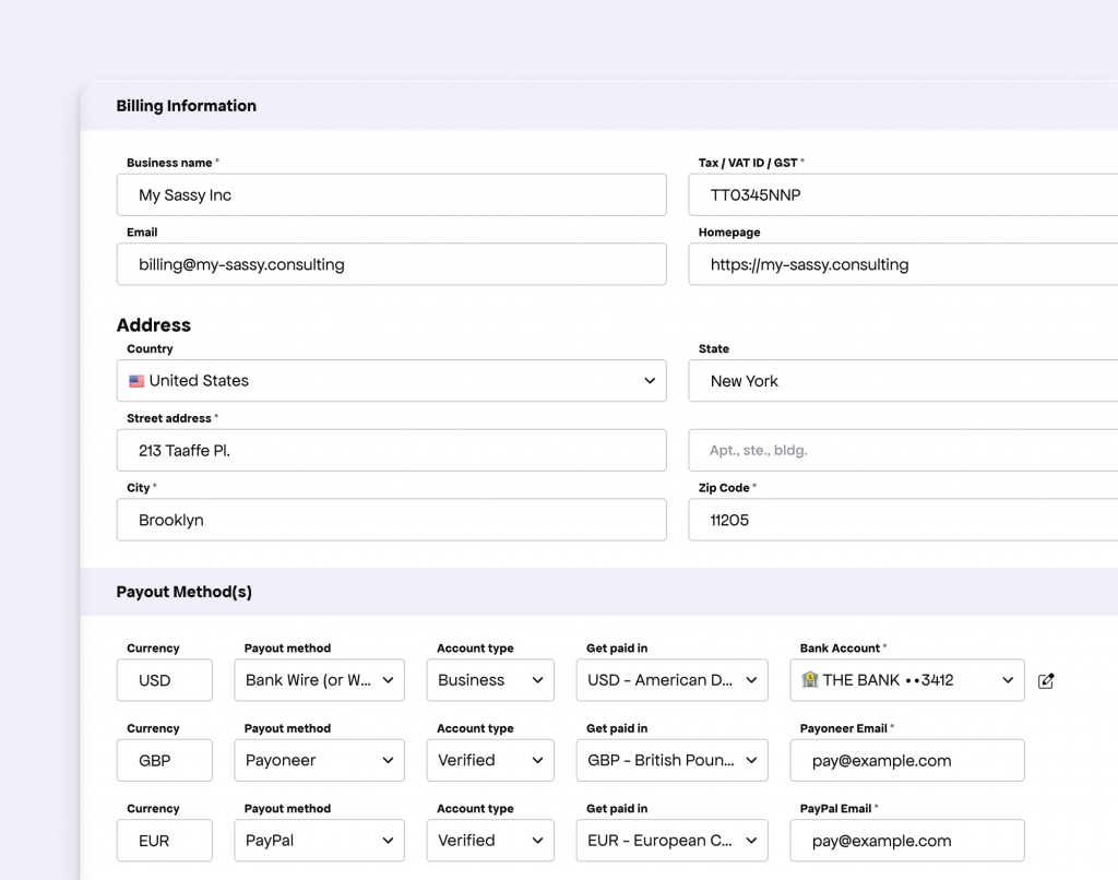 Set up Billing Information in Freemius Developer Dashboard