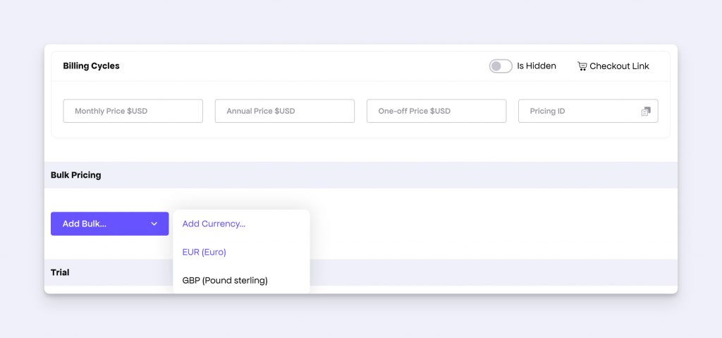 Freemius currency setup in plans