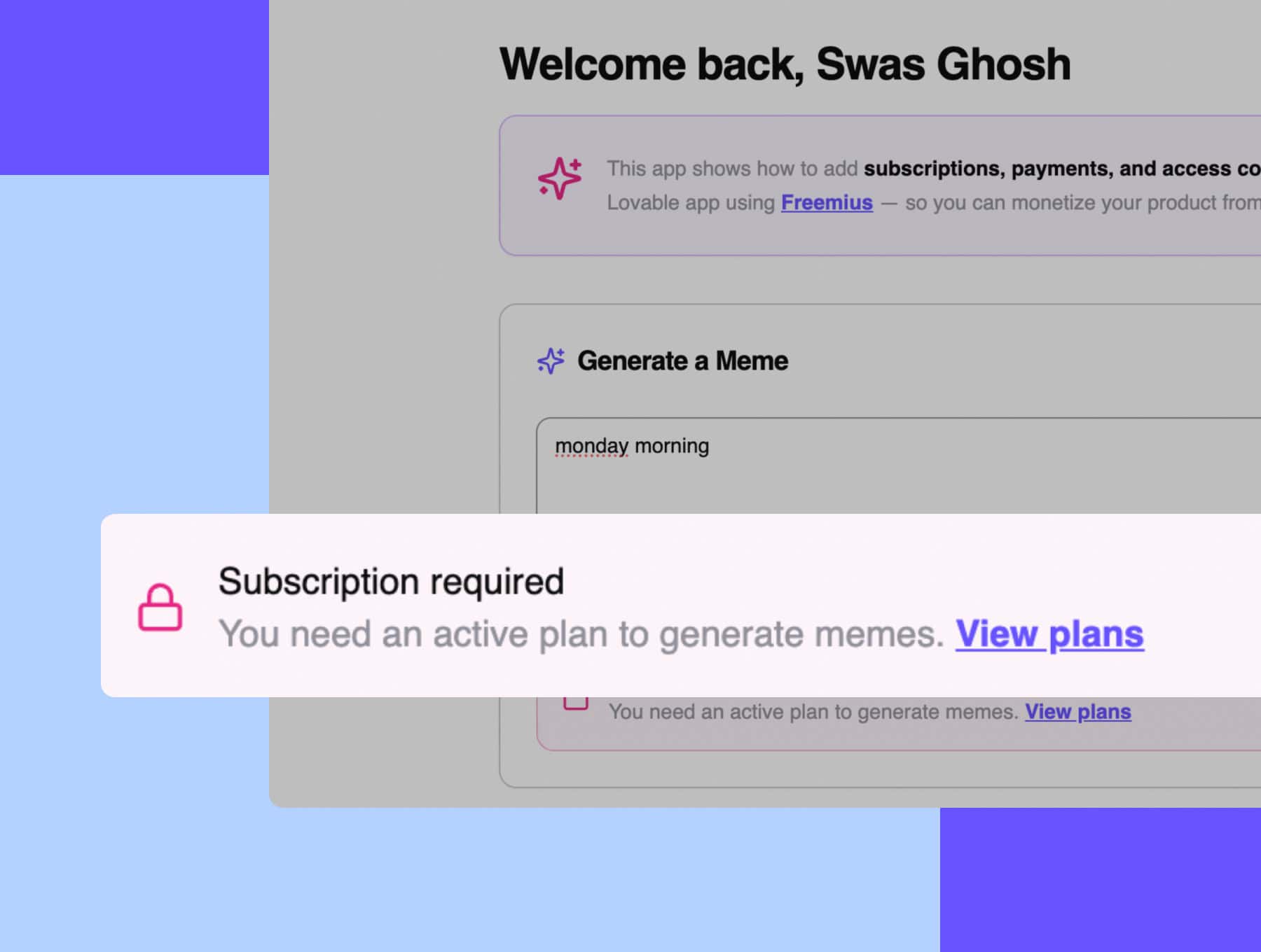 Feature gating for non-subscribers