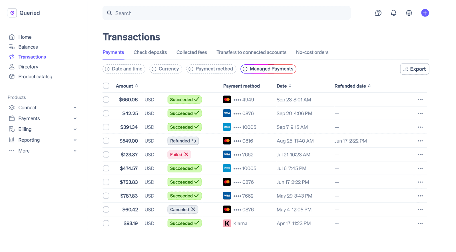 Stripe merchant of record - managed payments dashboard