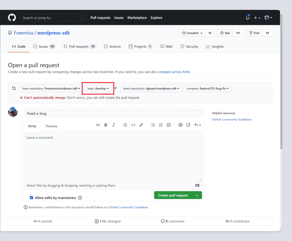 Open a pull request
