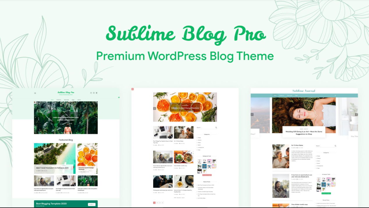 Sublime Blog Pro Banner