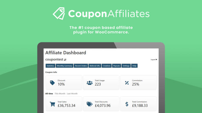 Coupon Affiliates for WooCommerce