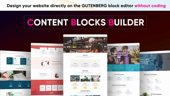 CBB - Design your website directly on the Gutenberg Block Editor without coding