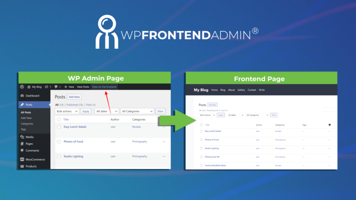 WP Frontend Admin
