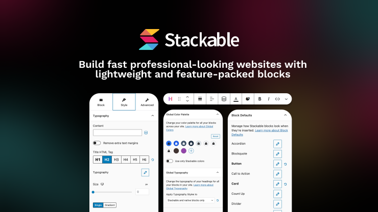 Stackable - Website Builder for WordPress