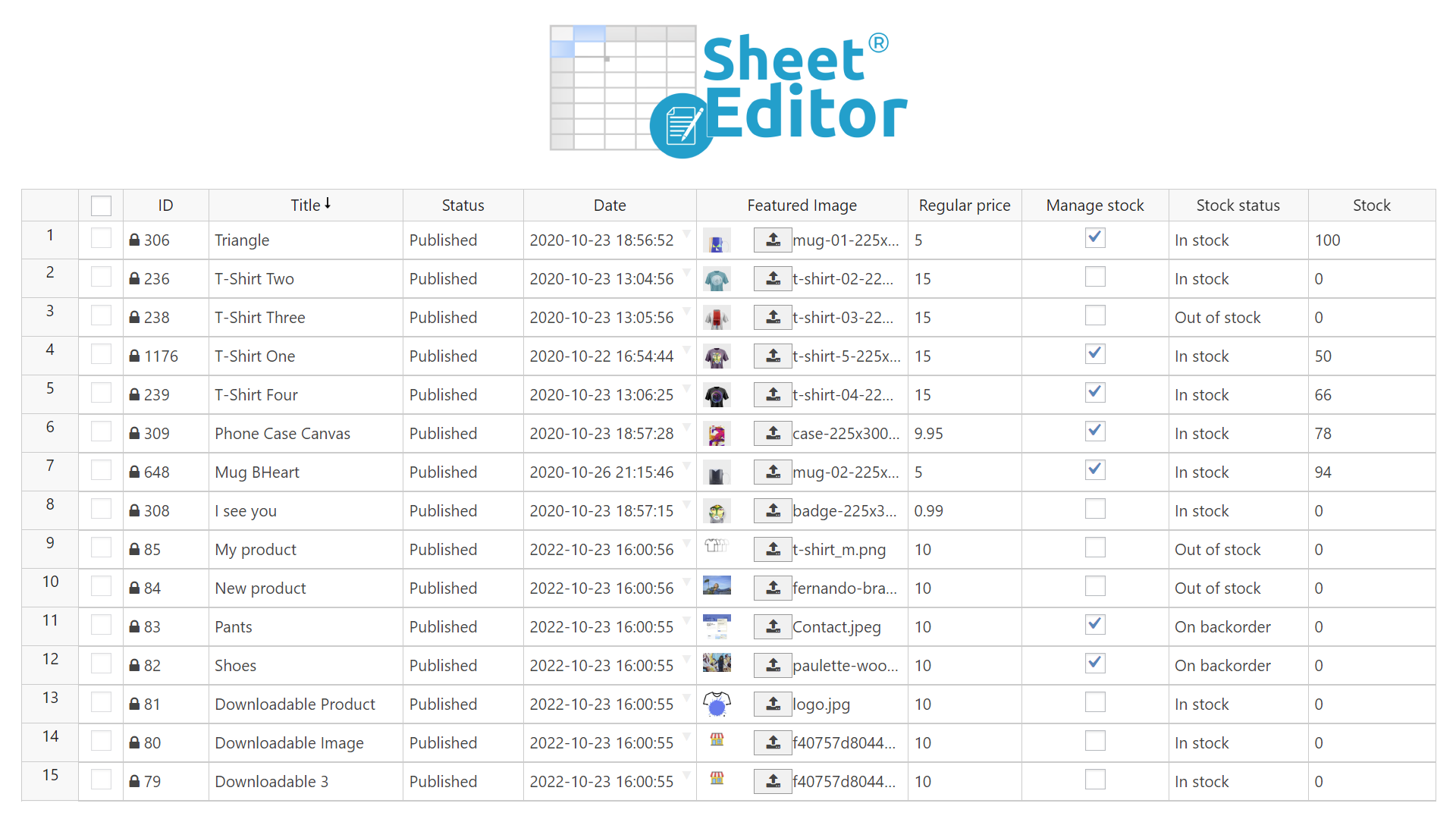 WP Sheet Editor