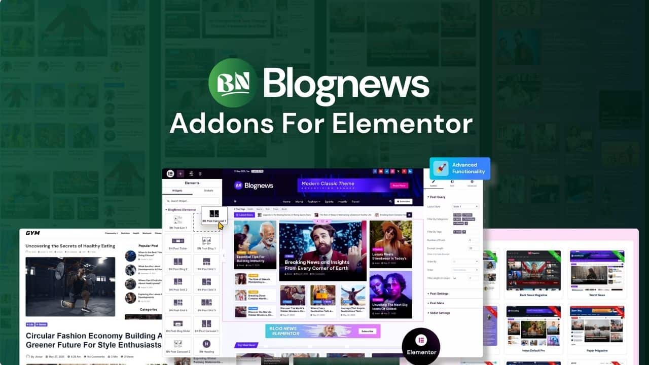 BlogNews For Elementor