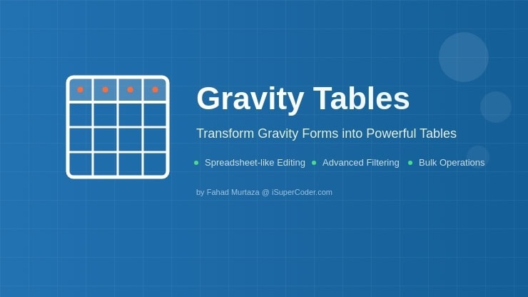 Wp Gravity Tables