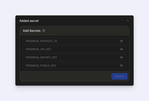 Add Freemius secrets