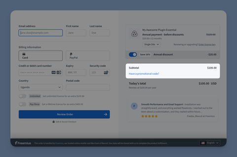 Preload checkout with coupon code query parameter