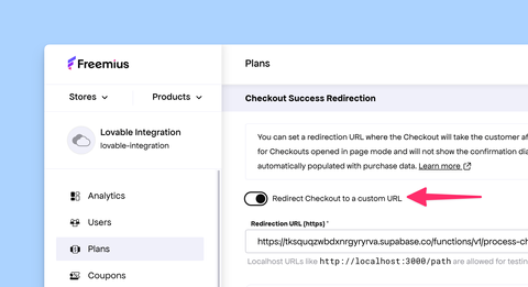 Checkout Redirection