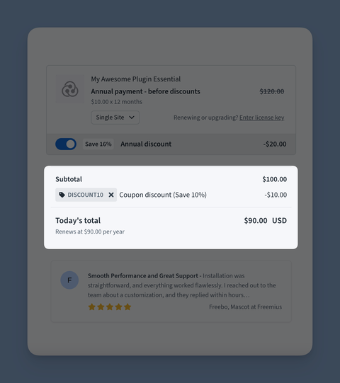 Preload checkout with coupon code query parameter