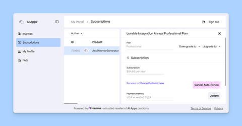 Freemius Customer Portal