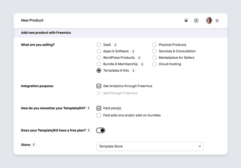 Freemius Dashboard - Plans overview