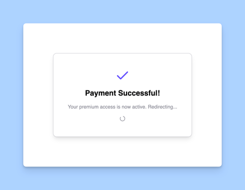 Payment Successful UI