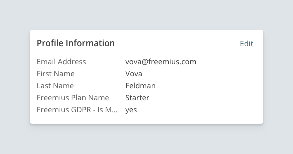 Freemius MailChimp Subscriber Profile