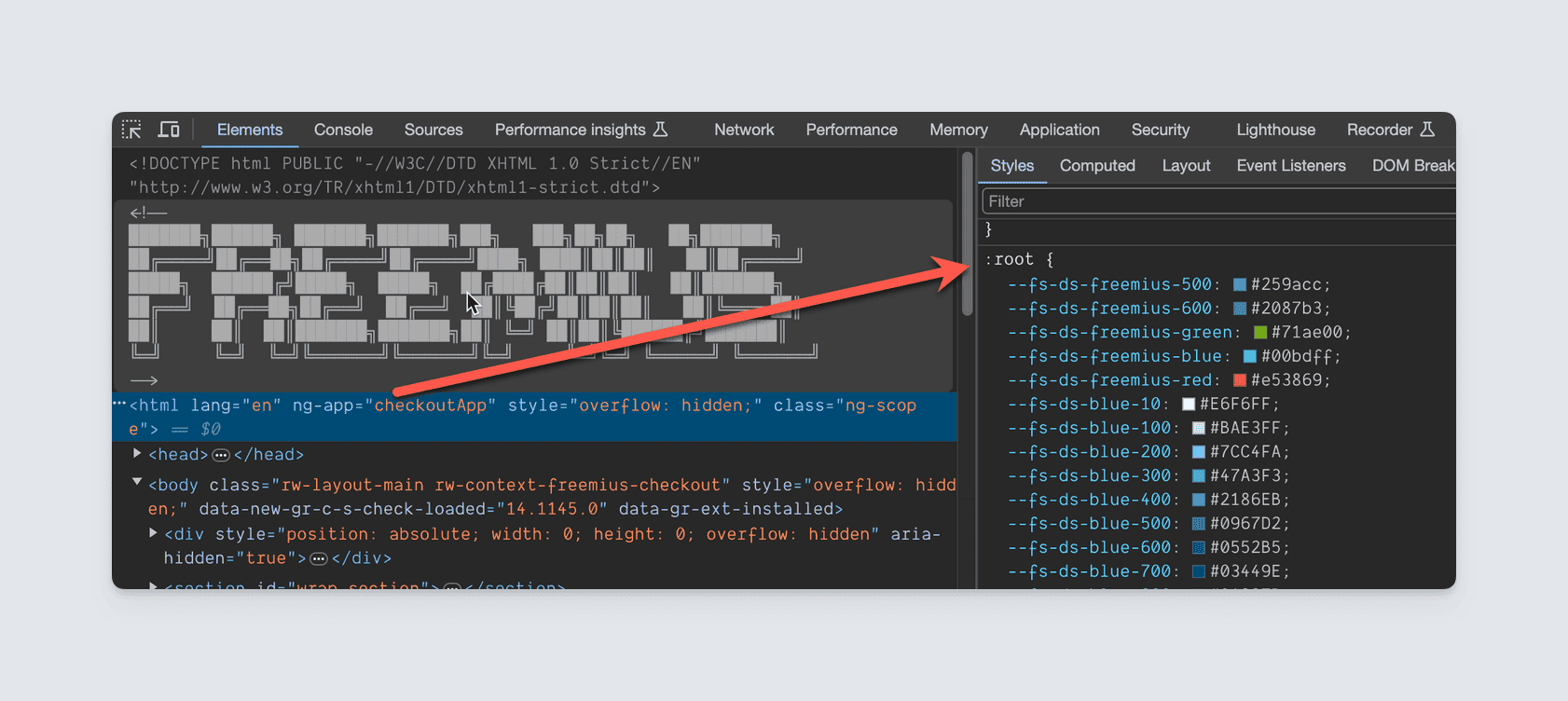 Freemius Checkout Inspect CSS Vars