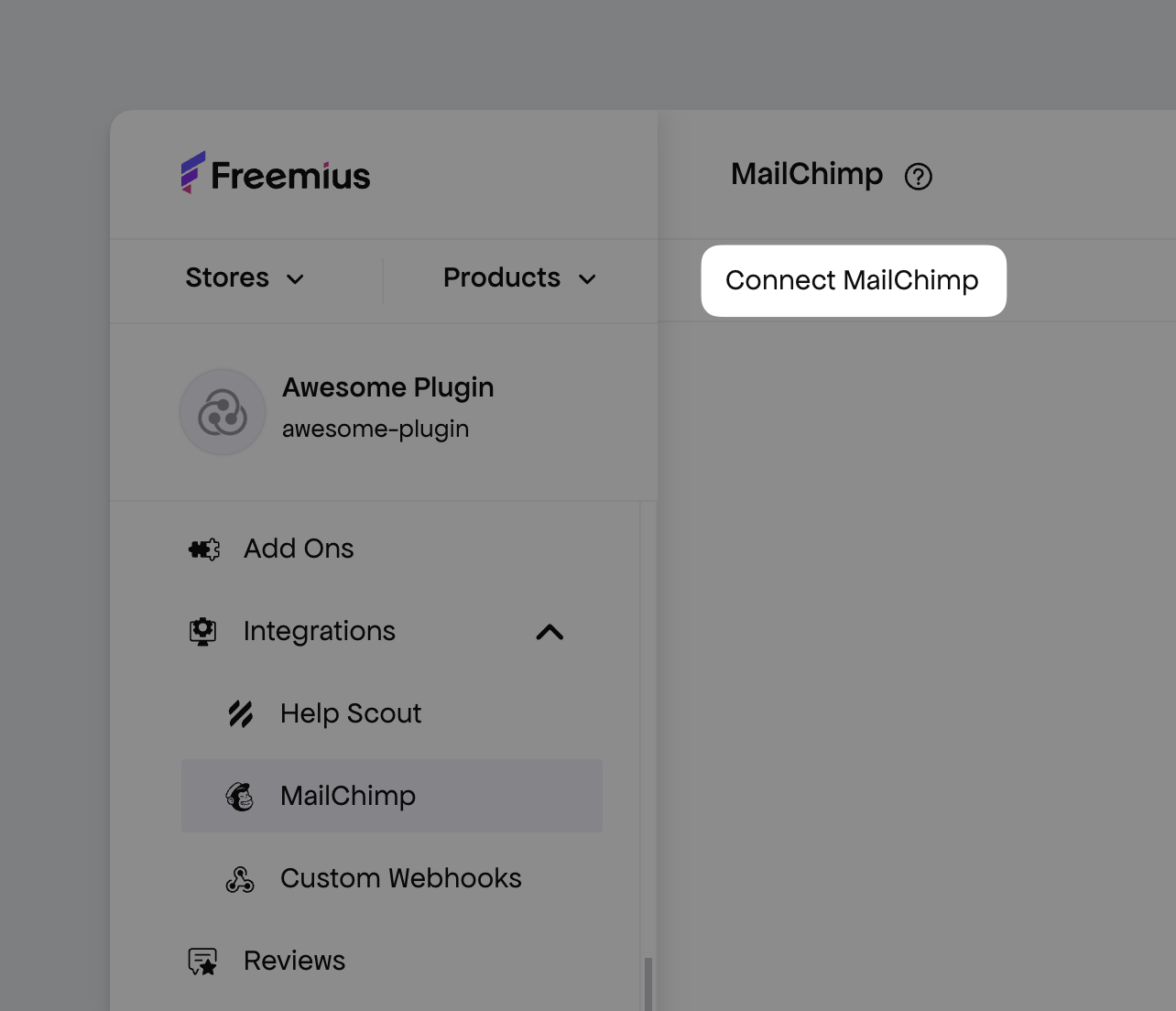 Connect Freemius with MailChimp Button