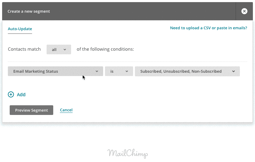 Freemius MailChimp GDPR-based segmentation